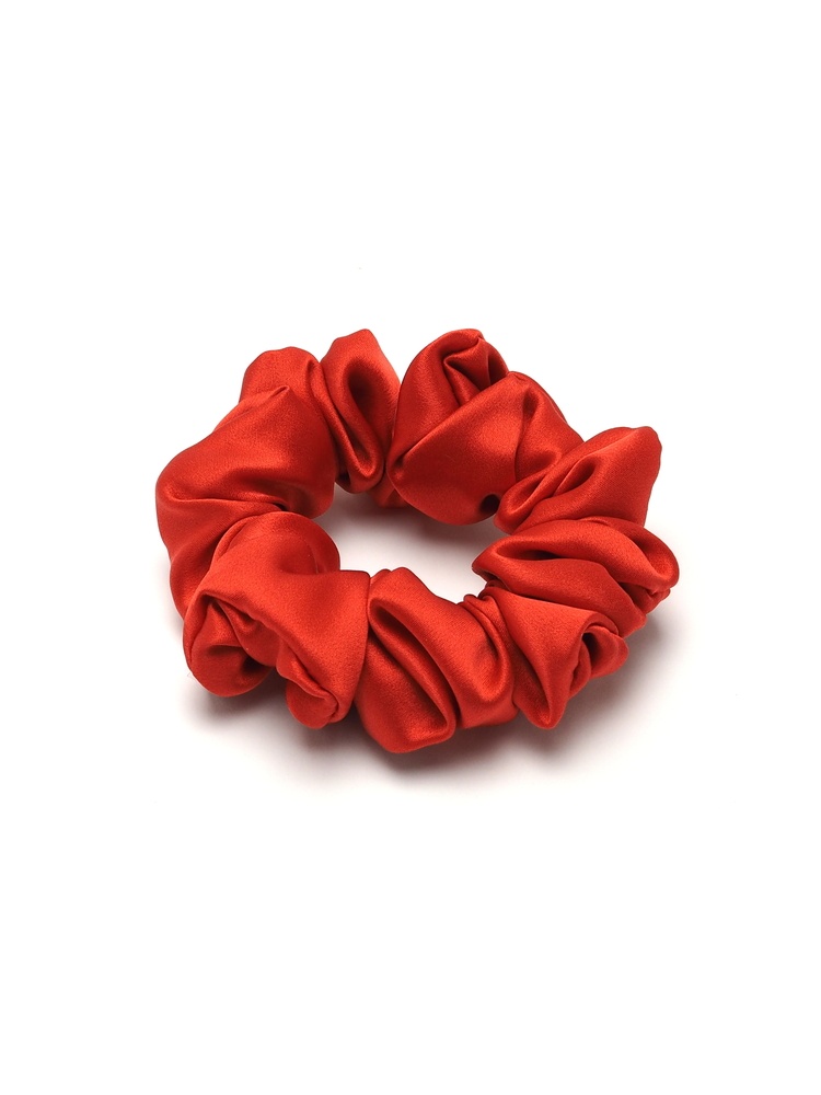 JG-007 Jedwabna gumka do w�os�w scrunchie mandarynkowa